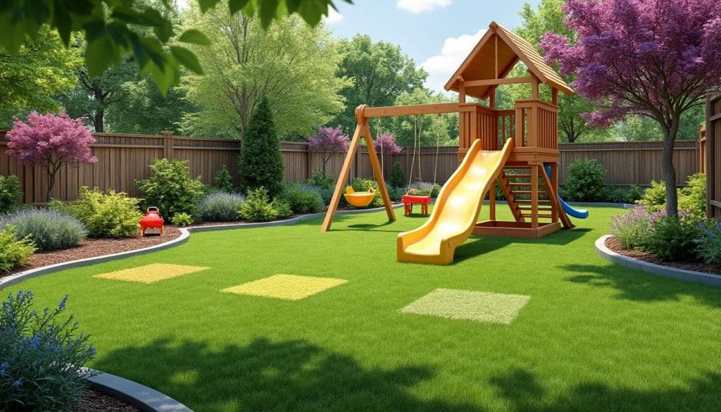 découvrez comment aménager un jardin familial sécurisé avec une aire de jeux adaptée et des matériaux sûrs pour petits et grands.
