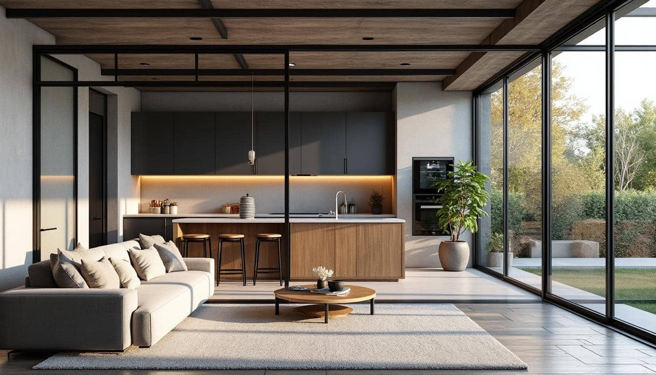 découvrez comment une verrière d'atelier sépare élégamment votre cuisine du séjour tout en laissant passer la lumière pour un espace lumineux et convivial.