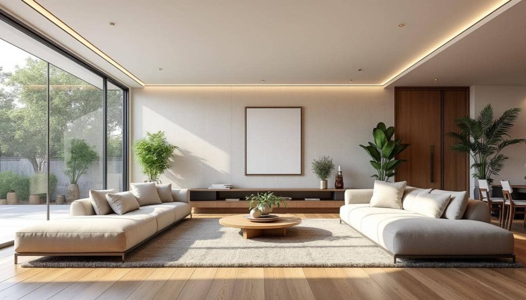 découvrez comment l'aménagement intérieur peut optimiser la circulation dans les salons ouverts pour un espace fluide, fonctionnel et convivial.