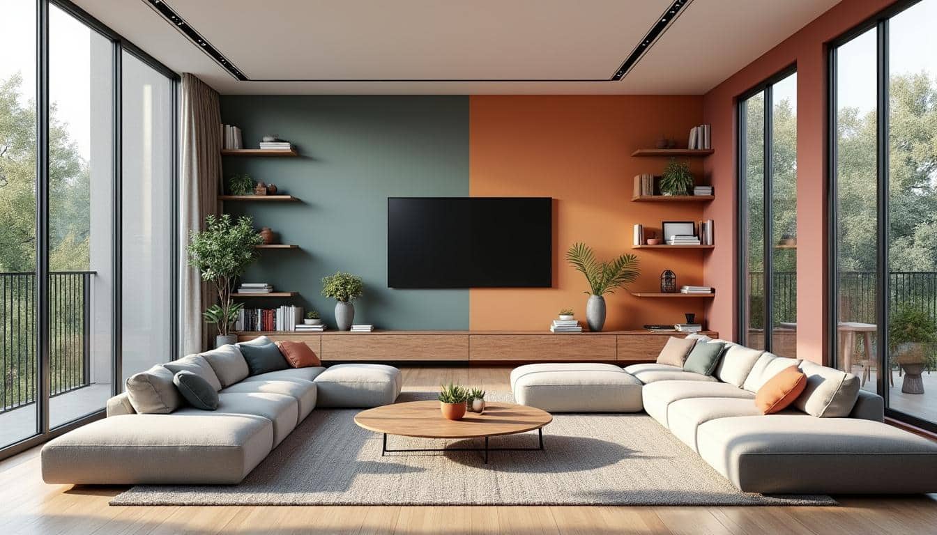 découvrez comment le zonage par la couleur peut définir et organiser les différentes fonctions d'une grande pièce de vie, pour un espace harmonieux et fonctionnel.