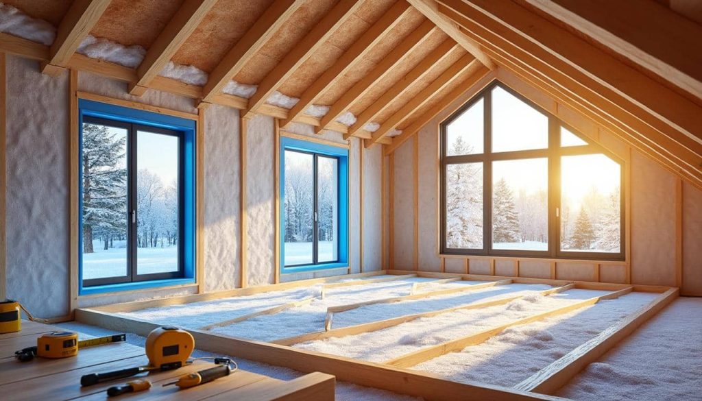 les travaux d'isolation thermique permettent de réduire efficacement les pertes de chaleur dans votre foyer, améliorant ainsi le confort et réalisant des économies d'énergie.