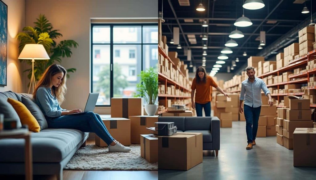 découvrez les avantages d'acheter vos meubles en ligne : plus de choix, des prix compétitifs, et la commodité de la livraison à domicile.