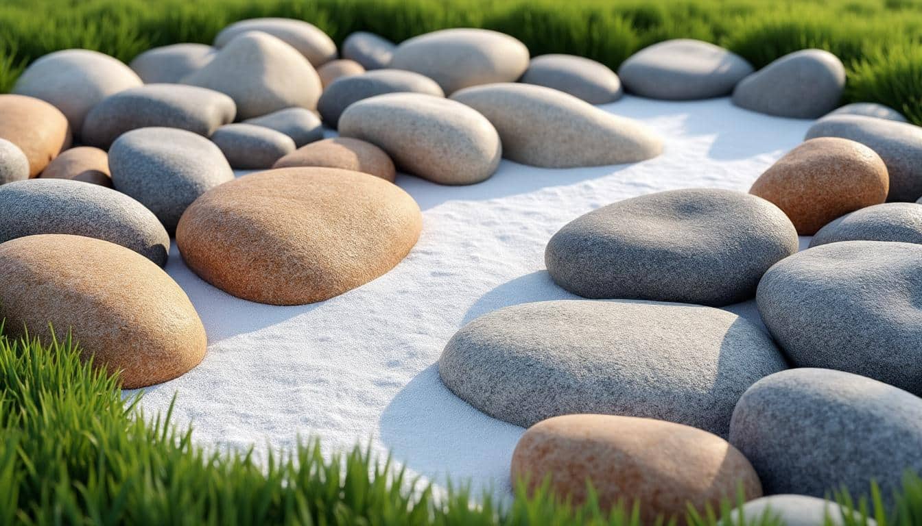 découvrez comment la décoration extérieure minérale valorise vos espaces avec l'utilisation élégante de galets et de gravier blanc pour un rendu naturel et raffiné.