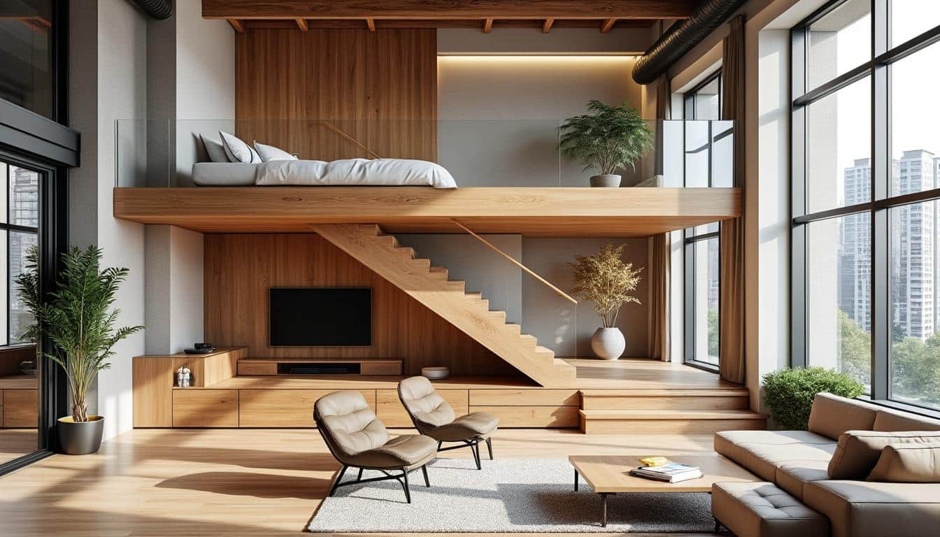 découvrez comment une mezzanine en bois peut optimiser l'espace et augmenter la surface habitable des studios à grande hauteur, alliant fonctionnalité et élégance.