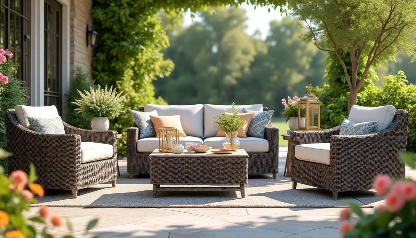 découvrez le mobilier de jardin en résine qui imite parfaitement l'aspect du rotin naturel, alliant élégance, durabilité et confort pour votre espace extérieur.