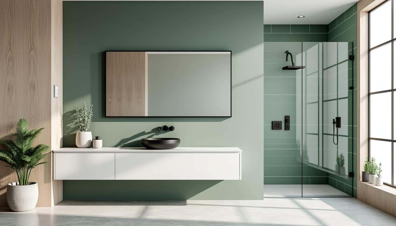 découvrez comment le vert sauge apporte une touche de fraîcheur et d'élégance aux salles de bains modernes pour une décoration tendance et apaisante.