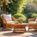 découvrez comment le mobilier de jardin en rotin apporte une touche vintage élégante et chaleureuse à votre extérieur.