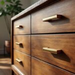 découvrez comment les poignées de meubles dorées peuvent transformer et moderniser l'apparence d'une vieille commode, ajoutant une touche élégante et contemporaine à votre mobilier.