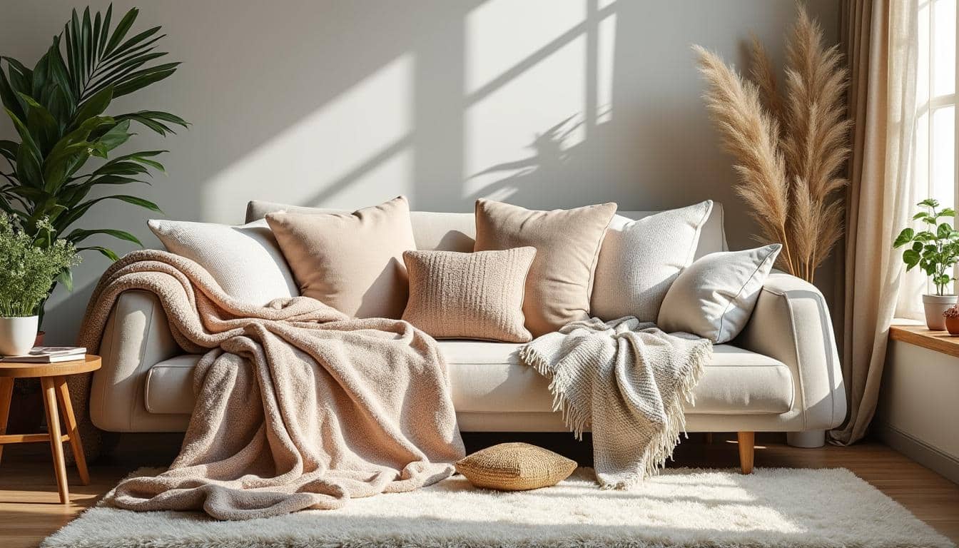 découvrez comment la décoration cocooning mise sur l'abondance de plaids et coussins pour créer une ambiance chaleureuse et confortable dans votre intérieur.