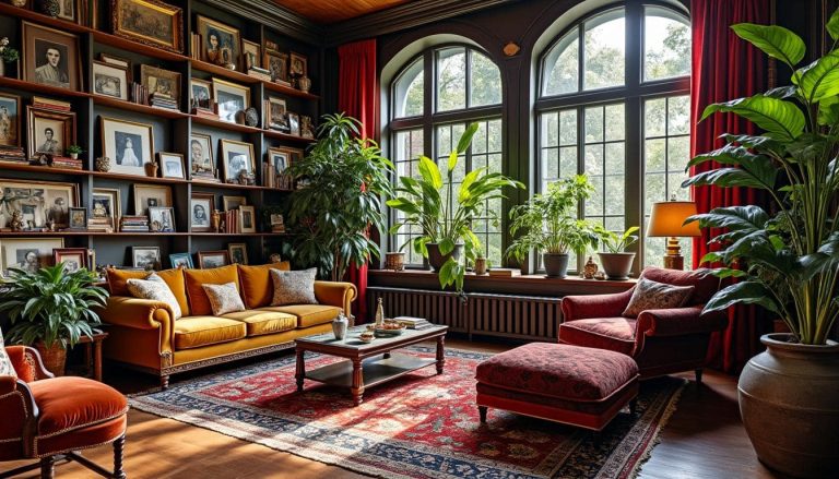 découvrez la décoration maximaliste qui célèbre l'accumulation de souvenirs pour créer un intérieur riche, personnel et plein de caractère.