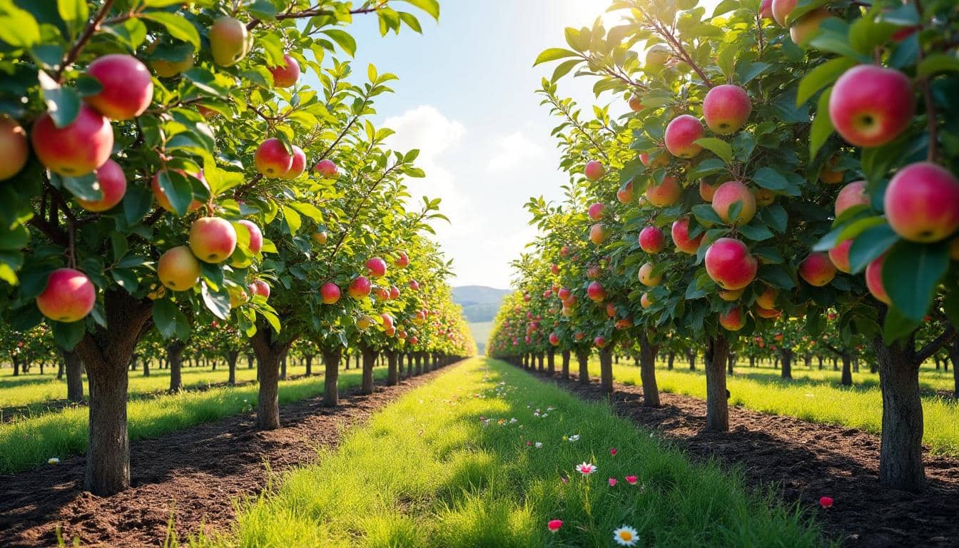 découvrez notre verger familial où nous cultivons des fruits bio fraîchement récoltés toute la saison pour vous offrir qualité et saveurs naturelles.