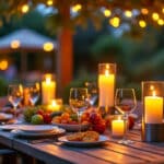 découvrez comment les bougies extérieures peuvent éloigner les insectes pour profiter d'un dîner en plein air paisible et agréable.