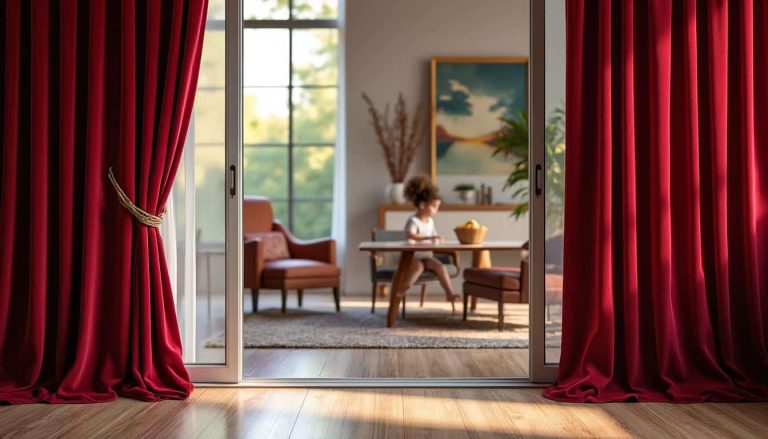 les rideaux de velours offrent une isolation phonique efficace pour réduire le bruit dans les pièces bruyantes, assurant ainsi un intérieur calme et confortable.