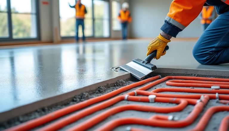 découvrez comment la pose de chape fluide simplifie et optimise l'installation d'un plancher chauffant pour un confort thermique durable.
