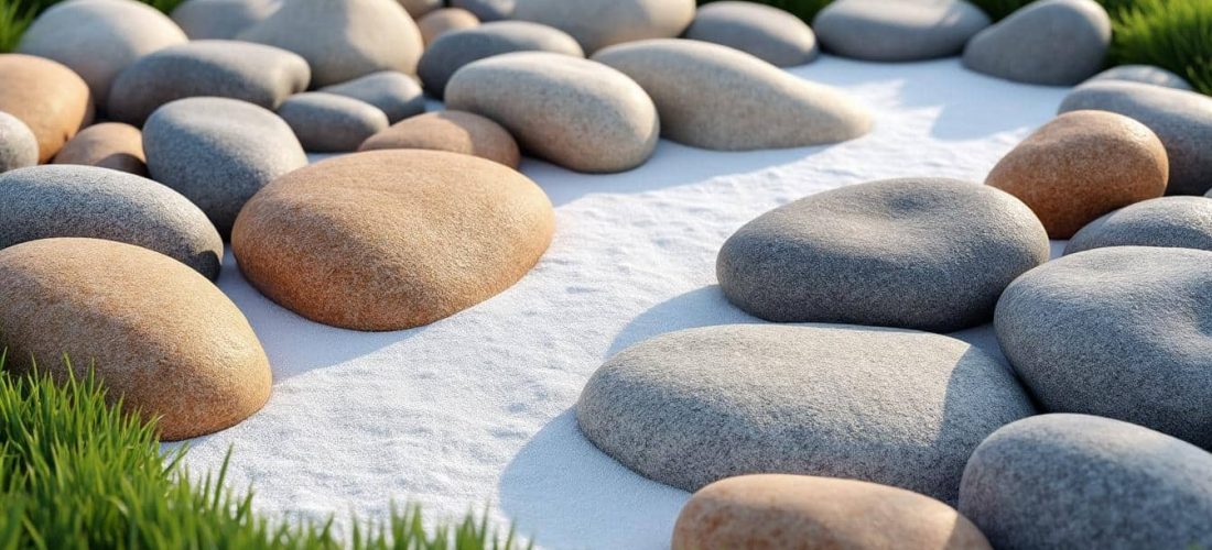 découvrez comment la décoration extérieure minérale valorise vos espaces avec l'utilisation élégante de galets et de gravier blanc pour un rendu naturel et raffiné.