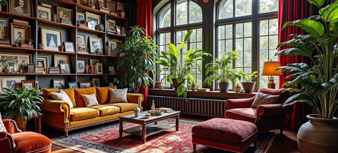 découvrez la décoration maximaliste qui célèbre l'accumulation de souvenirs pour créer un intérieur riche, personnel et plein de caractère.