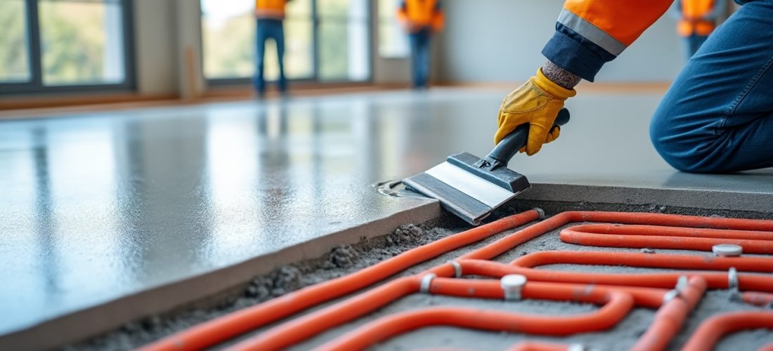 découvrez comment la pose de chape fluide simplifie et optimise l'installation d'un plancher chauffant pour un confort thermique durable.