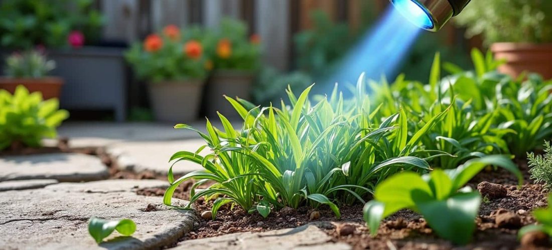 le désherbage thermique élimine efficacement les mauvaises herbes sans utiliser de produits chimiques, offrant une solution écologique et durable pour un jardin propre et sain.