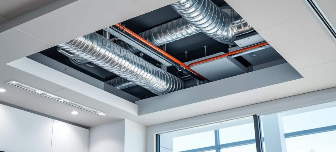 découvrez comment le faux plafond permet de dissimuler efficacement les gaines techniques tout en améliorant l'isolation acoustique de vos espaces.