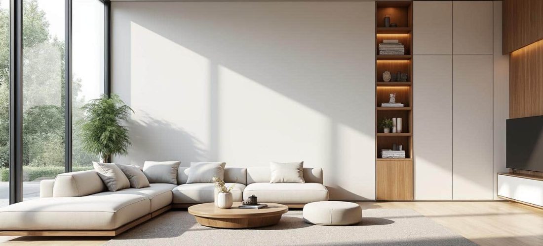 découvrez comment le mobilier encastré sublime le design des salons minimalistes en offrant un espace épuré et fonctionnel, idéal pour un intérieur moderne et élégant.