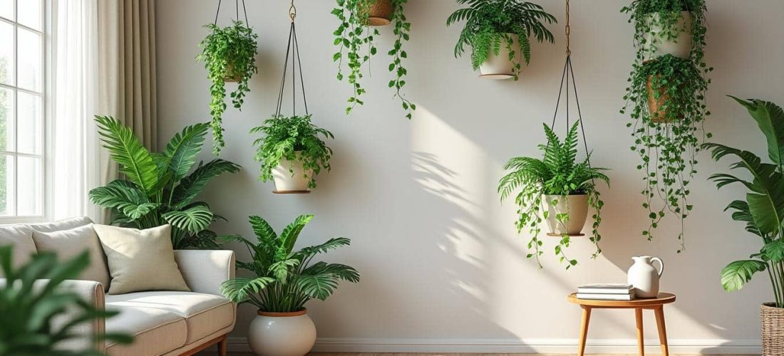 découvrez comment les plantes suspendues apportent vie et élégance en décorant les angles morts de votre pièce de vie, pour un intérieur chaleureux et naturel.