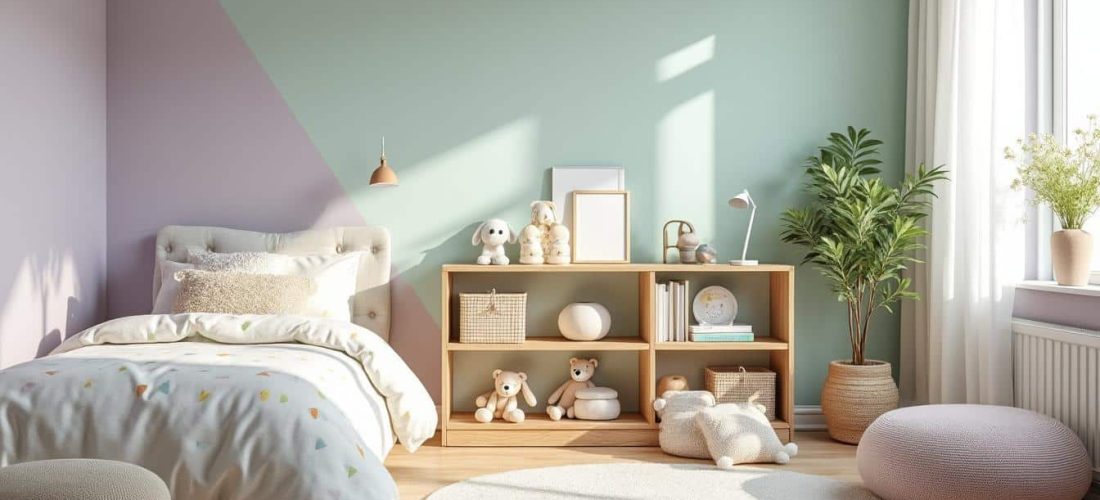 découvrez comment les teintes pastel créent une ambiance apaisante et douce dans les chambres d'enfants pour un espace serein et accueillant.